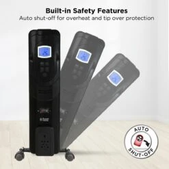 Russell Hobbs 11 Fin 2.5kW Black Oil Filled Radiator -russell hobbs Sales rhofr5003b lifestyle 2