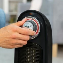 Russell Hobbs 2kW Black Retro Ceramic Tower Heater -russell hobbs Sales rhretfh1002b lifestyle 2