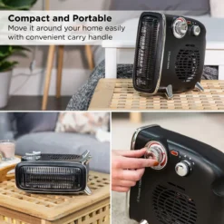 Russell Hobbs Retro 1.8kW Horizontal/Vertical Black Fan Heater -russell hobbs Sales rhrethfh1001b lifestyle 05